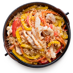 Тяхан с курицей